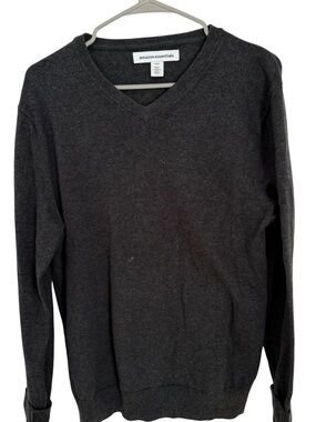 Amazon Essentials Women’s Charcoal Gray V Neck Pullover Sweater S